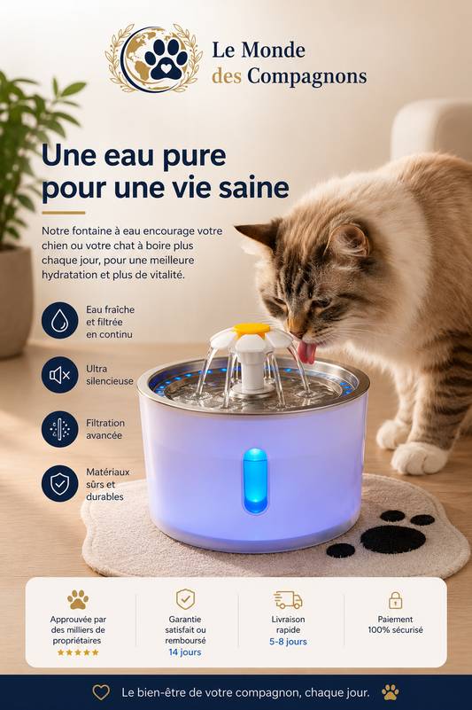 Fontaine à eau automatique pour Chien et Chat